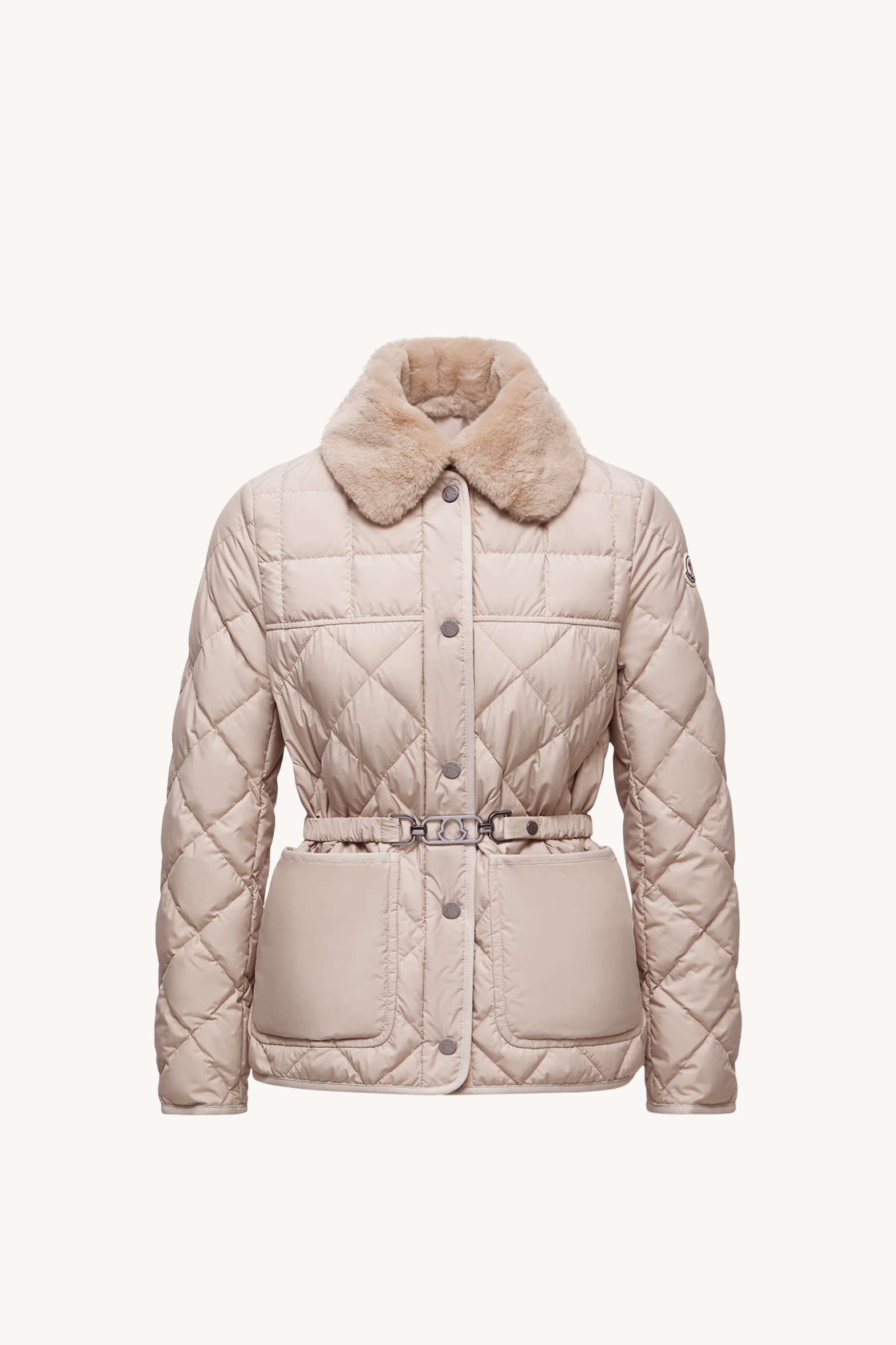 Doudoune courte Cygne en finitions synthétiques Femmes Beige Moncler 2